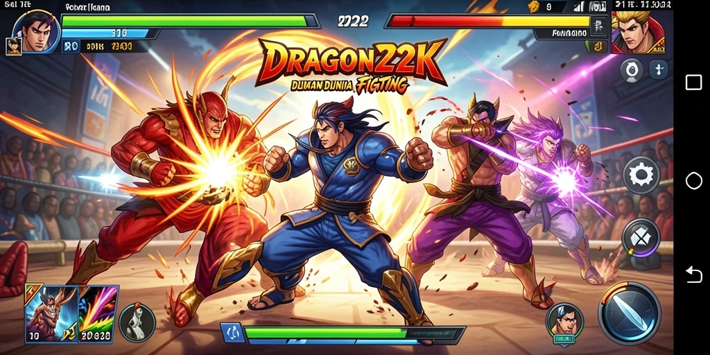 Tampilan menegangkan dari gameplay Fighting di DRAGON222.