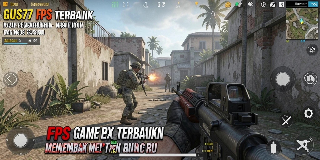 Screenshot GUS77 menunjukkan aksi menembak yang mendebarkan di medan perang.