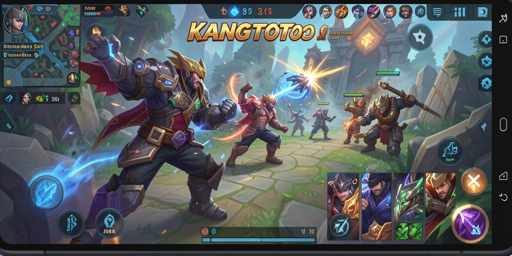 Tampilan menarik dari gameplay seru KANGTOTO dalam pertandingan MOBA.