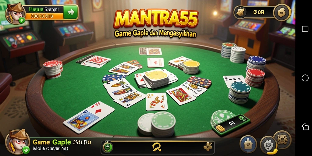 Screenshot gameplay Gaple yang seru dan menantang di MANTRA55.