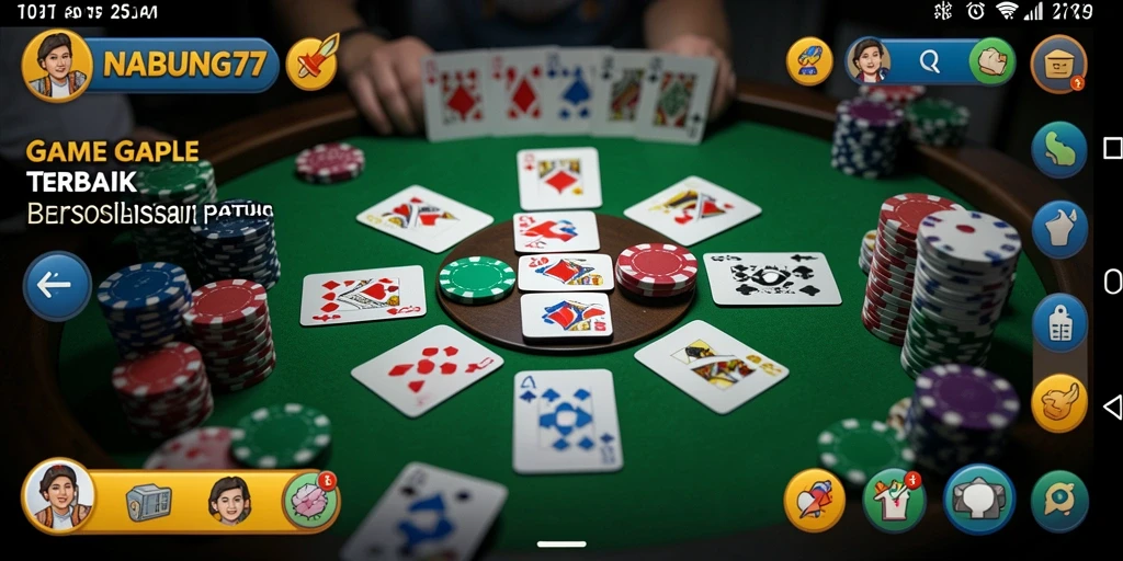 Tampilan screenshot gameplay Gaple yang seru dan interaktif.