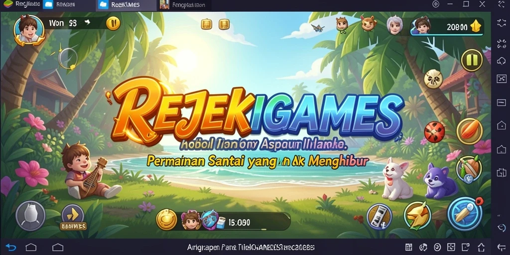 Tampilan gameplay seru di REJEKIGAMES yang menyenangkan.