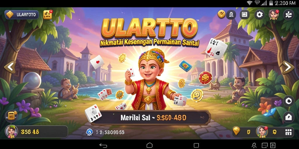 Tampilan gameplay ULARTOTO yang menarik dan penuh warna.