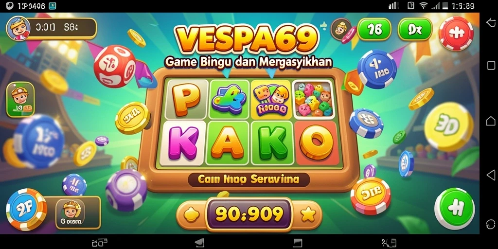 Tampilan gameplay seru VESPA69 dengan keseruan Bingo.
