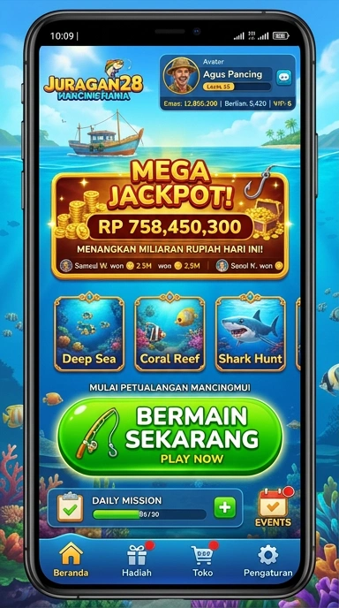 Tampilan utama aplikasi Juragan28 yang menarik dan modern.